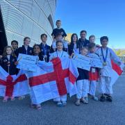 Thaxted Dragons fly the flag in France. Picture: THAXTED DRAGONS KARATE