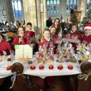 The Junior Choir stall at St Mary's Church Christmas Fair