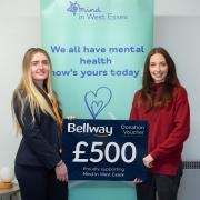 Bellway sales advisor Beth Williams and Mind in West Essex fundraising co-ordinator Jade Bolton