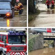 Incidents - different photos of flooding and a fire engine (Images: Essex County Fire and Rescue, Canva)