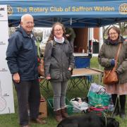 The Rotary Club of Saffron Walden collecting money for Ukraine